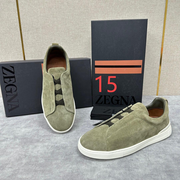 Zegna Suede Triple Stitch Luxury