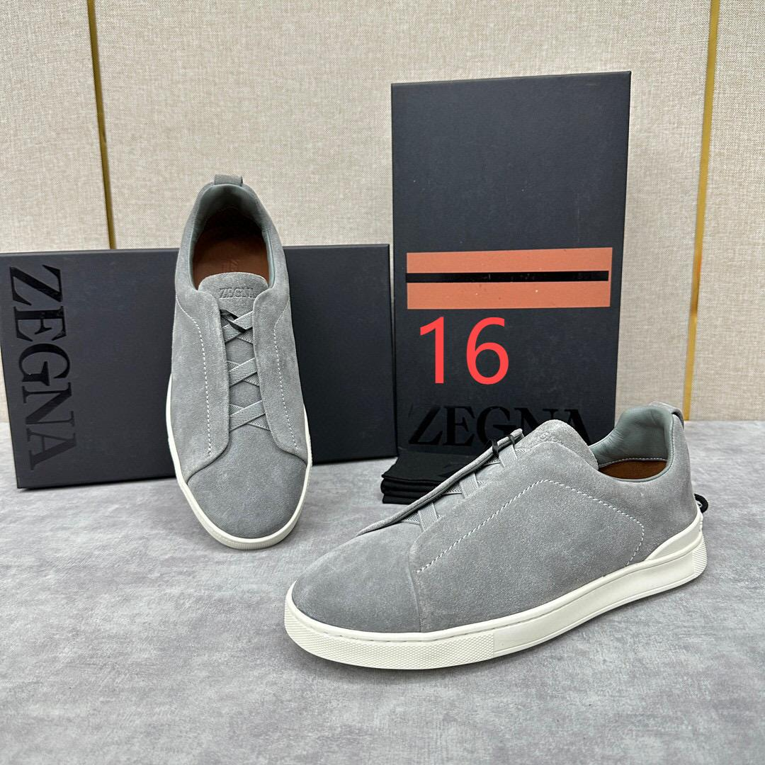 Zegna Suede Triple Stitch Luxury
