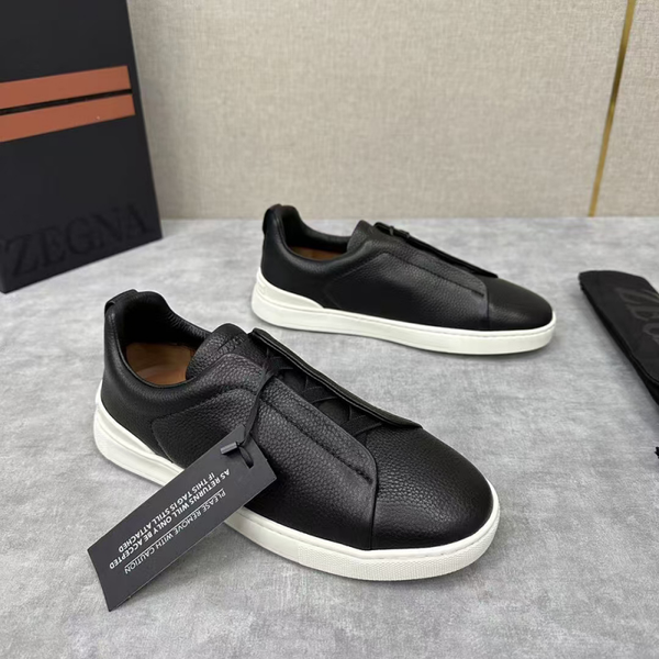 Zegna Black Triple Stitch Luxury