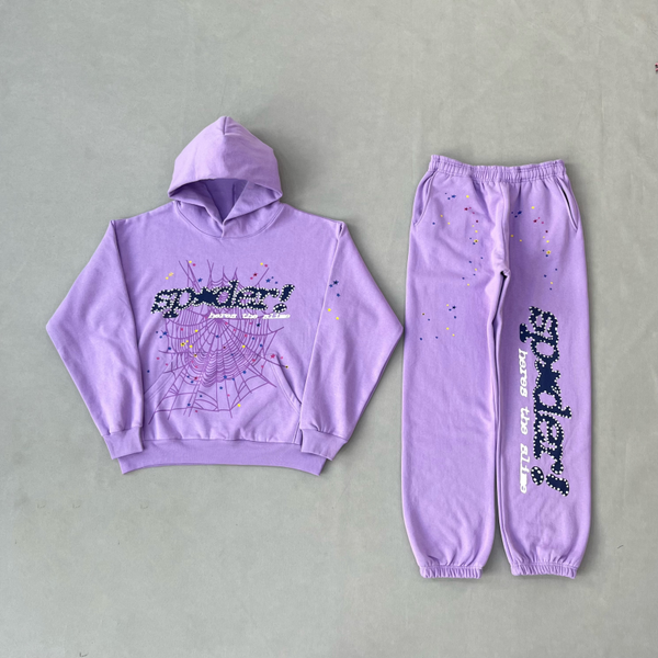 Sp5der Tracksuit Light Purple