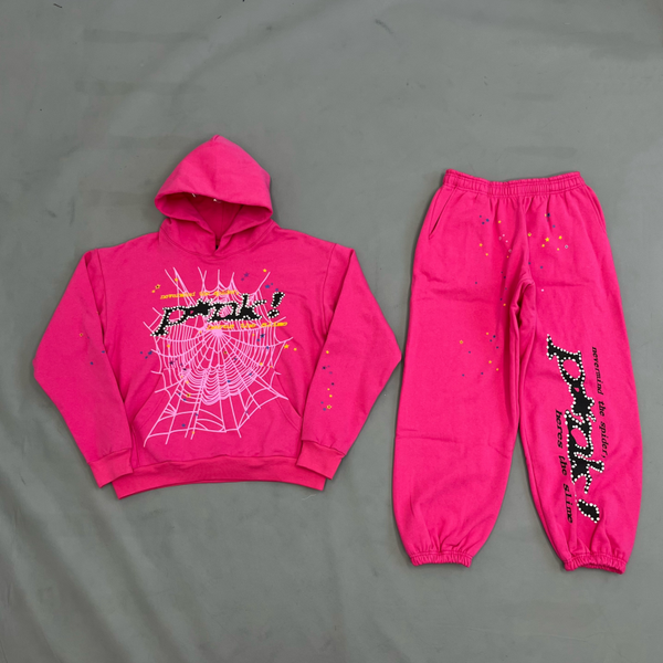 Sp5der Tracksuit Pink