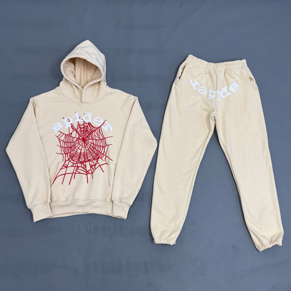 Sp5der Tracksuit Bege