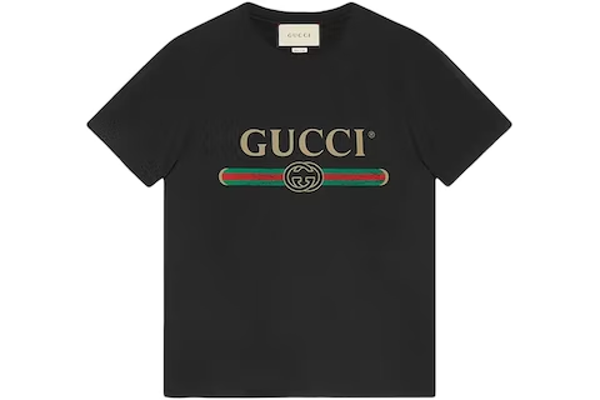 Gucci Logo Washed Print T-shirt Black
