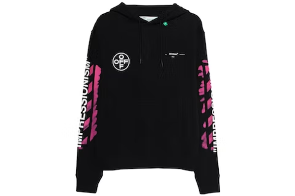 Off-White Diag Stencil Hoodie Black/Multicolor