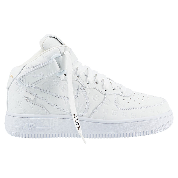 LV  x Air Force 1 Mid By Virgil Abloh White