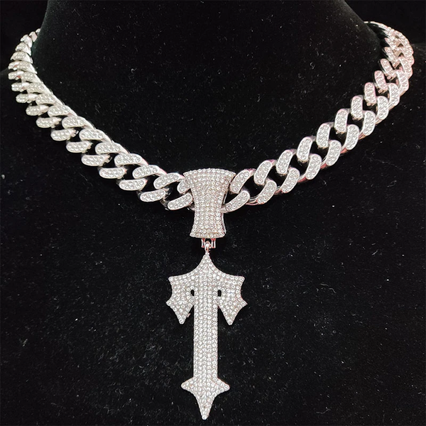Trapstar Necklace White Gold Cuban Link Chain