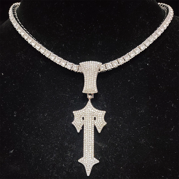 Trapstar Necklace White Gold Tennis Chain