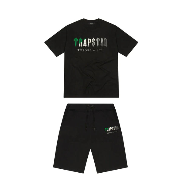 Trapstar Chenille Decoded Short Set - Green/Black