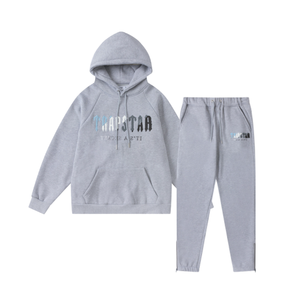 Trapstar Decoded Hooded Tracksuit – Cinza/Azul