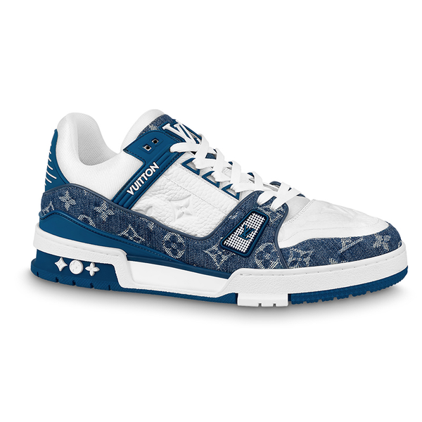 LV Trainer Monogram Denim White Blue