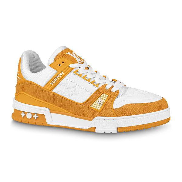 LV Trainer Yellow Monogram Denim White