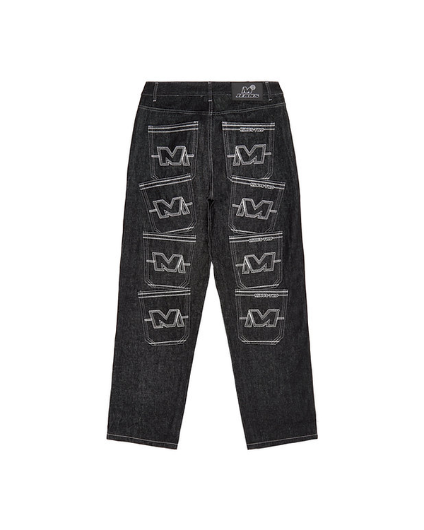 Multi Pocket Jeans (Grey Stitch)