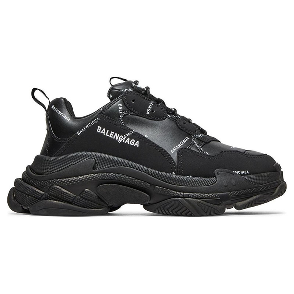 Balenciaga Triple S Allover Logo Black