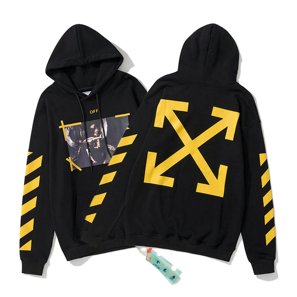 Off White Caravaggio cotton jersey hoodie