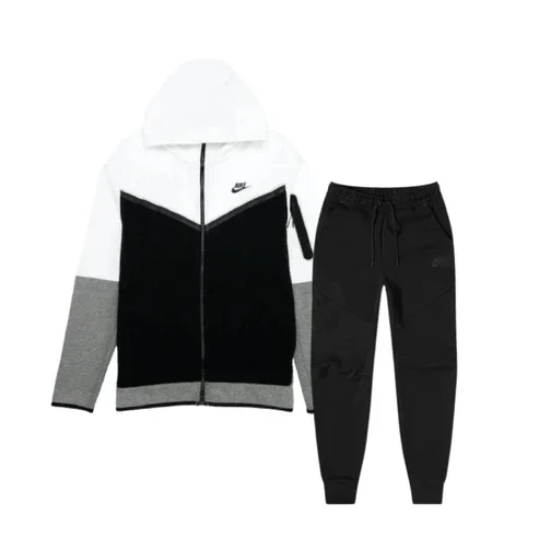 Nike Tech Fleece - Black White Grey