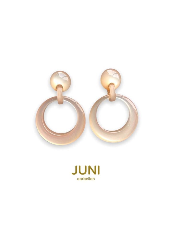 JUNI by Angelo Moretti Basics earrings - licht zalm rose