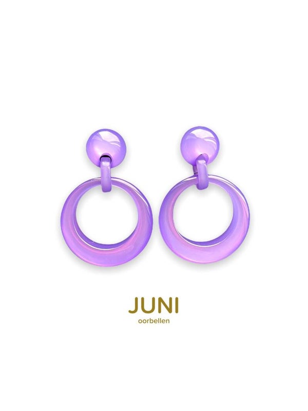 JUNI by Angelo Moretti Basics earrings - Paars