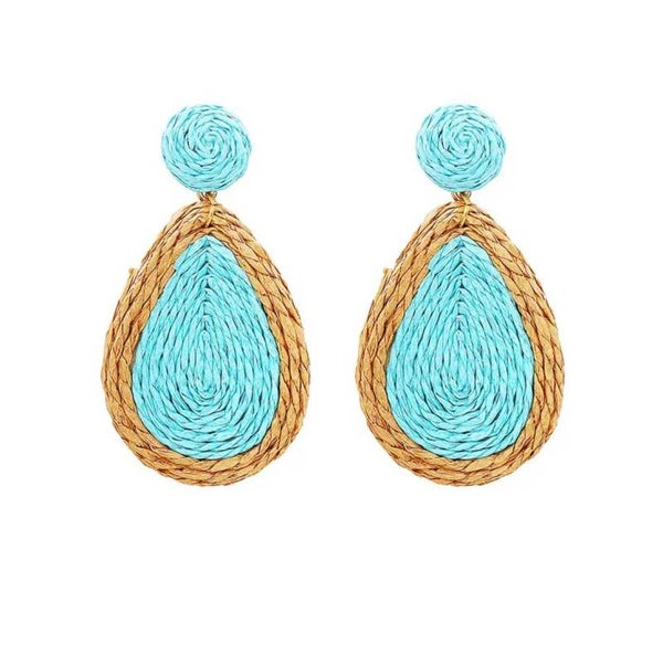 JUNI Summer drop oorbellen - Turquise