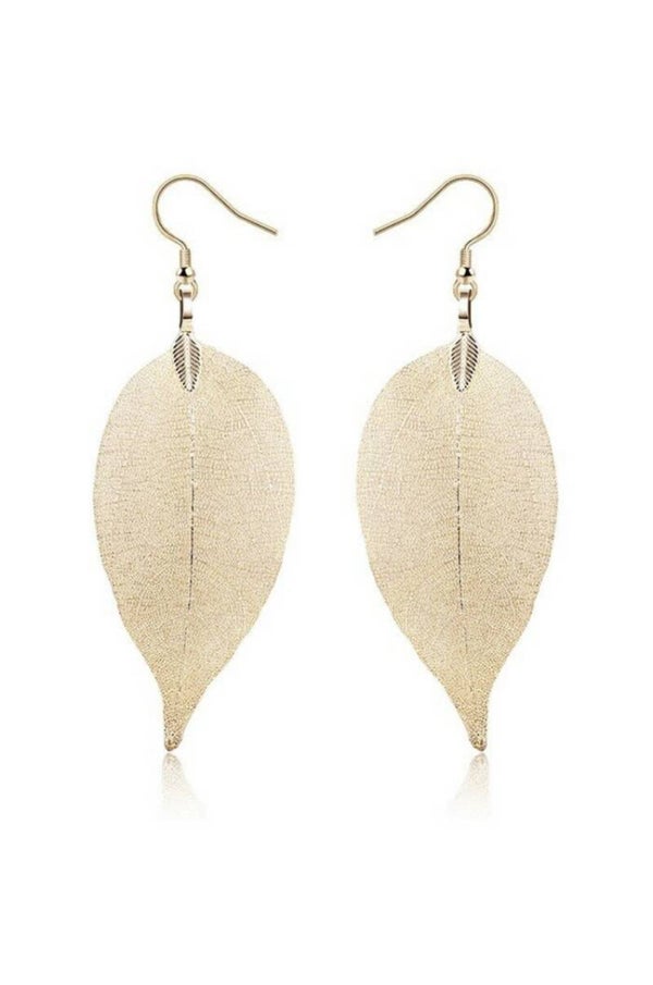 Leaf oorhangers blad - Goud