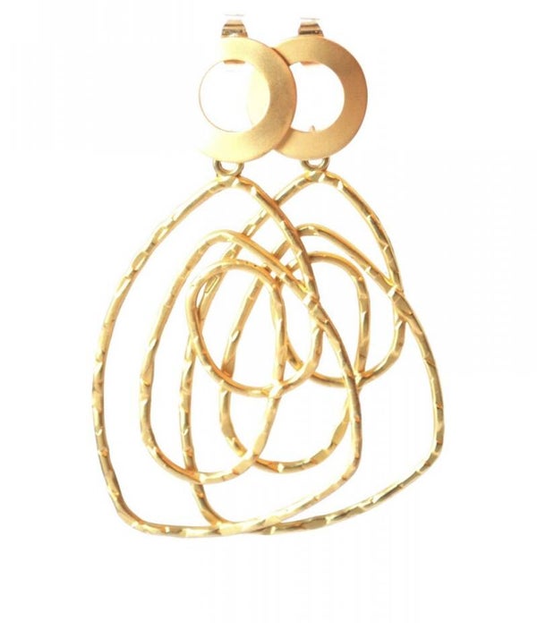 JUNI by Ellen mat gouden statement oorbellen