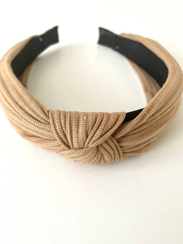 Haarband ribbel - zand
