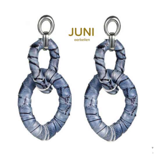 JUNI Demin oorbellen