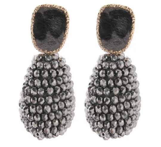 JUNI Crystal drop oorbellen animal - Zilver