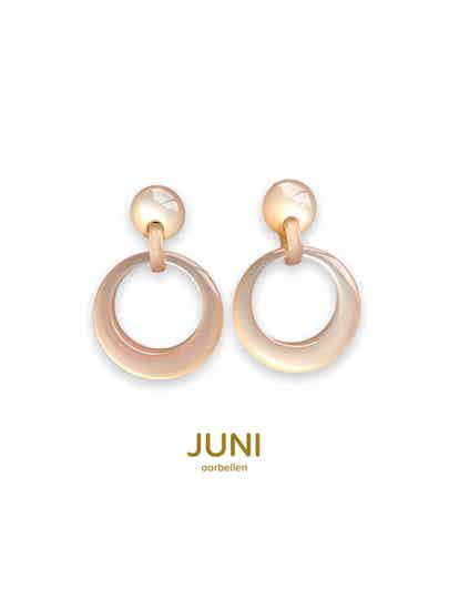 JUNI by Angelo Moretti Basics earrings - licht zalm rose