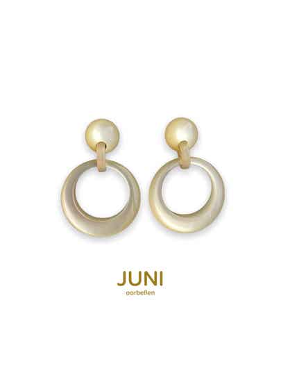 JUNI by Angelo Moretti Basics earrings - licht geel