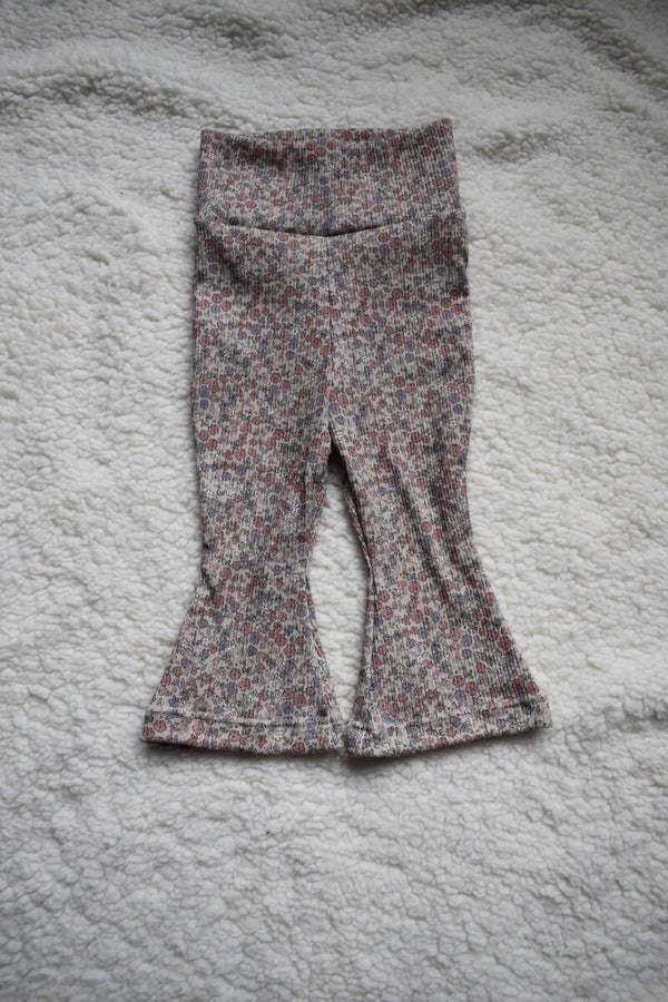Legging | Flared broek mooie bloem kleiroze