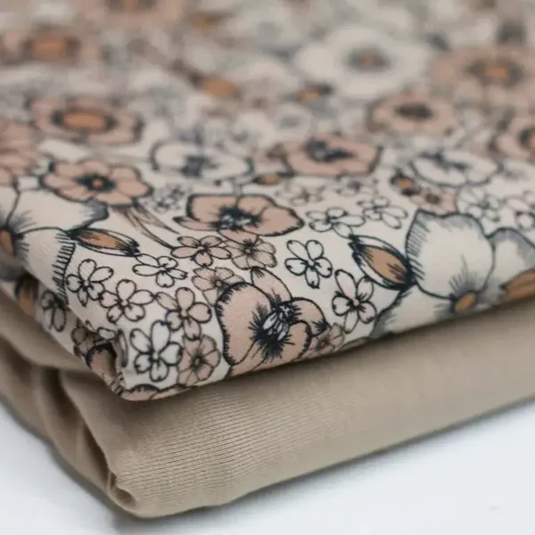 Legging | Flared broek beige combi bloem