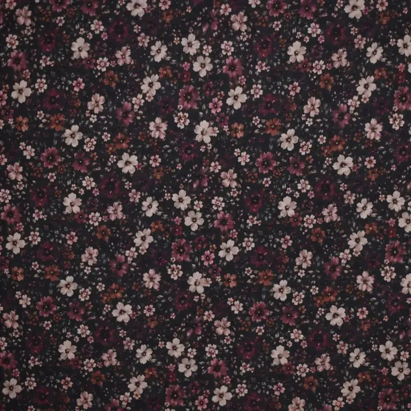 Legging | Flared broek donkere bloem bordeaux