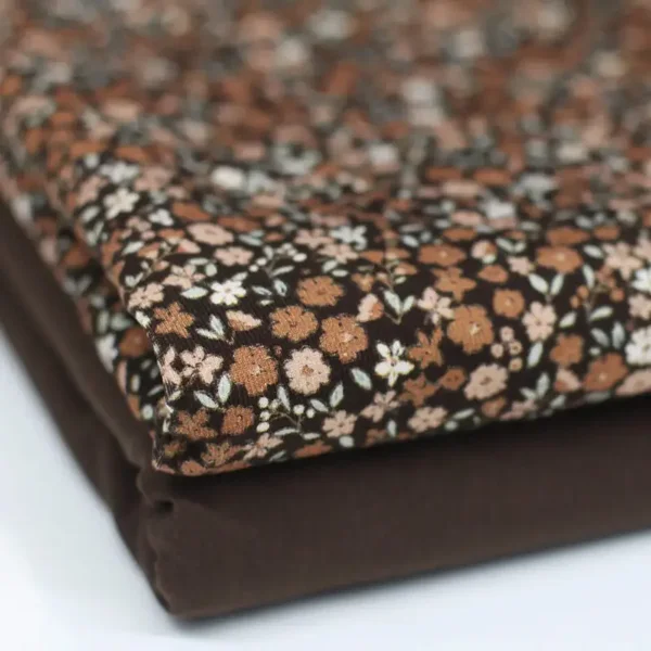 Legging | Flared broek mooie bloem bruin