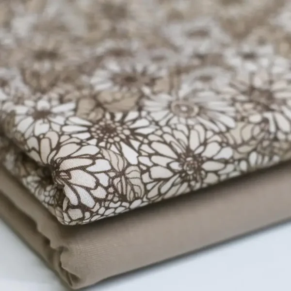Rok retro bloemen beige