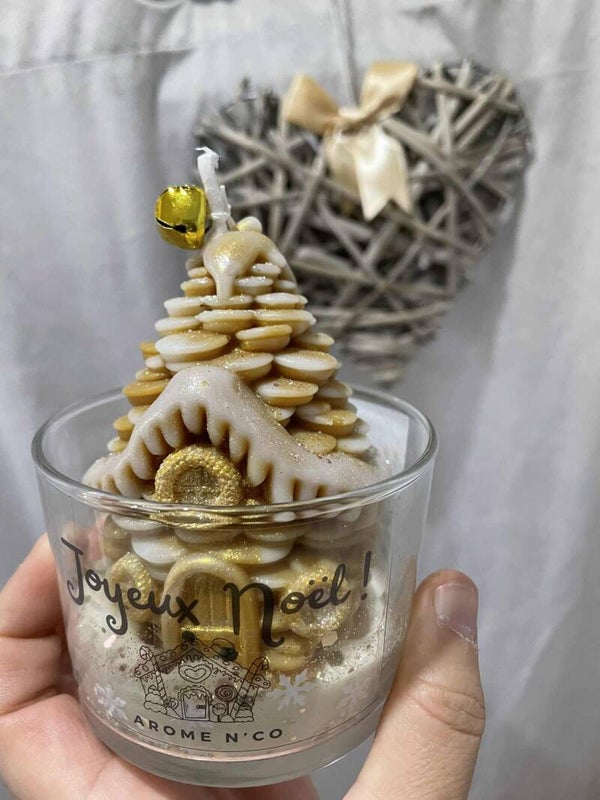 Bougie de Noel - Mon petit chalet