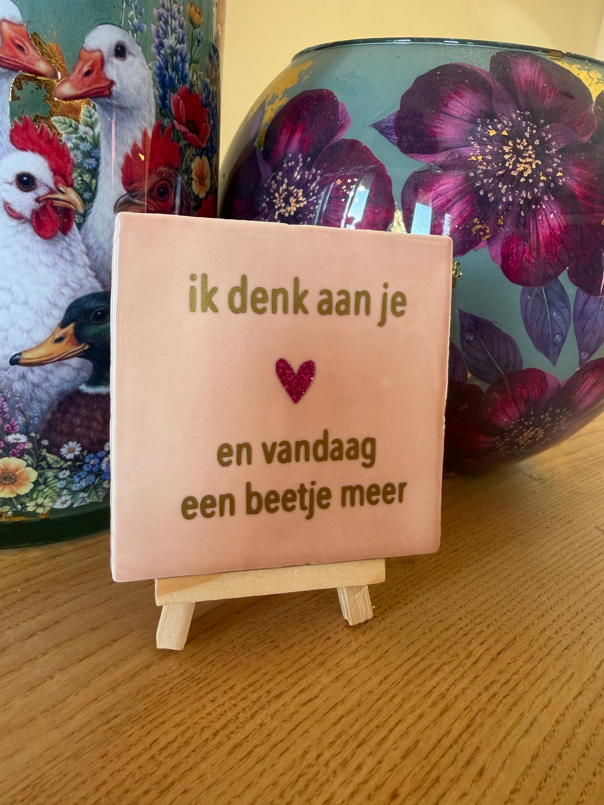 Ik denk aan je.. tegeltje 10 x 10
