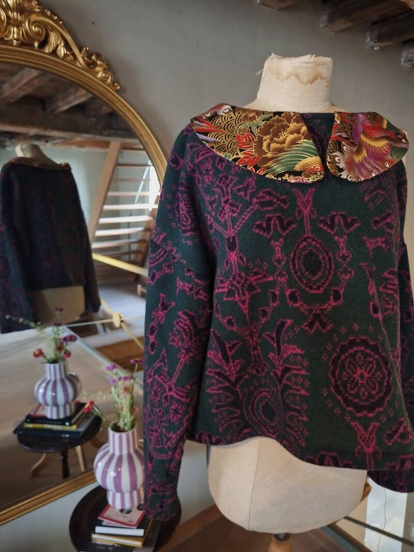 Collar sweater green