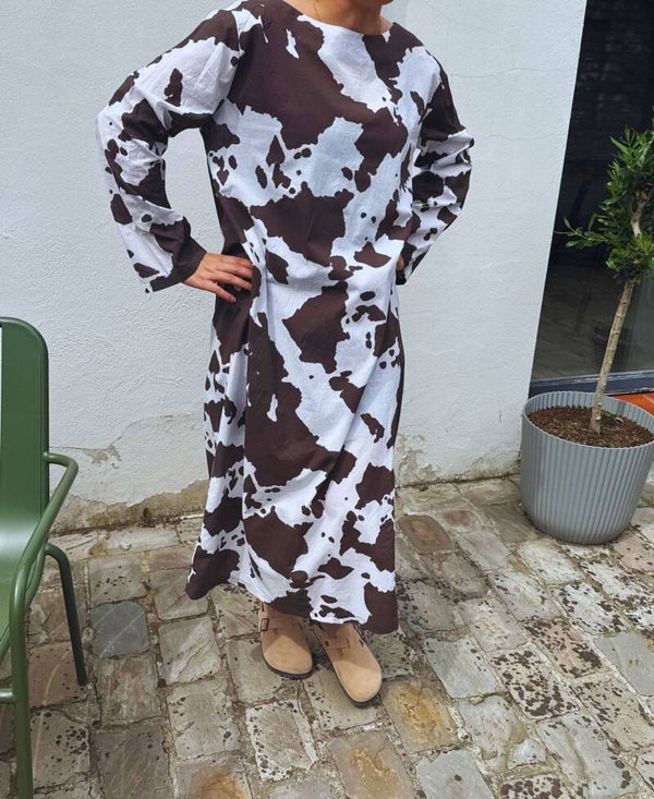 Cow dress long