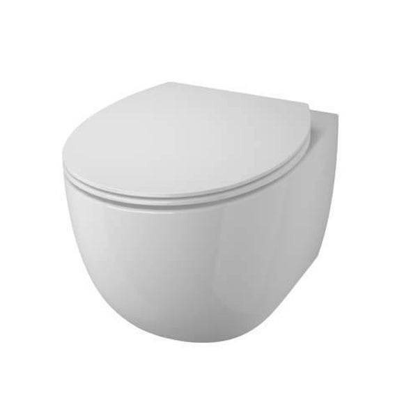 Comfort Line Rhodos Rimless wandclosetpack met sofclose quickrelease closetzitting wit