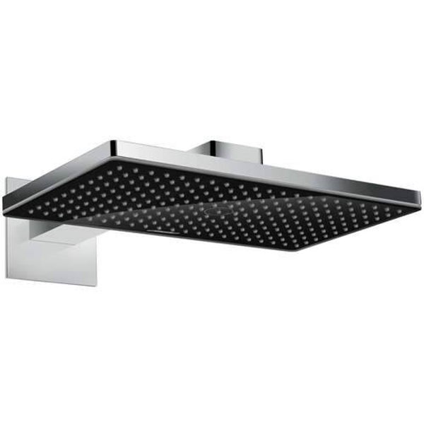 Hansgrohe Rainmaker Select 460 hoofddouche 1 straal met douche-arm 460 mm zwart/chroom/glas