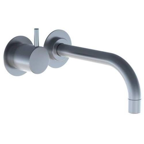 Vola 2-gats fonteinkraan (wandmodel) vaste uitloop, sprong 160 mm chroom geborsteld (inclusief inbouwdeel 900)