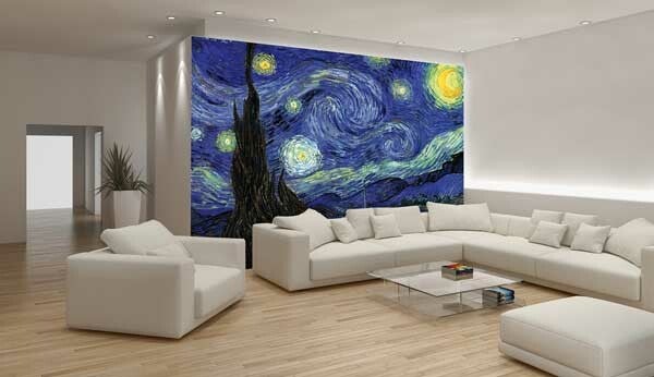 Fotobehang De Sterrennacht | Vincent van Gogh | Fotobehangkoning.nl
