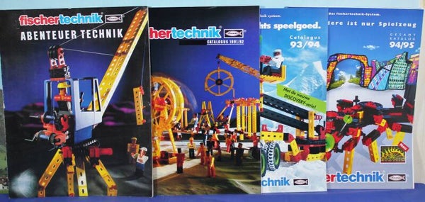 Fischertechnik. Vier catalogi uit de 90-er jaren.