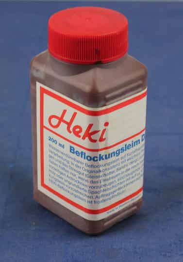 Heki 3341 Beflockingsleim, bruin 200 ml.