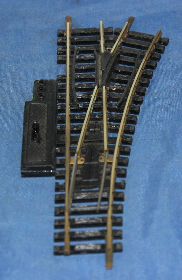 Jouef H0 4084 wissel rechts uitgaand, handbediend, messing.