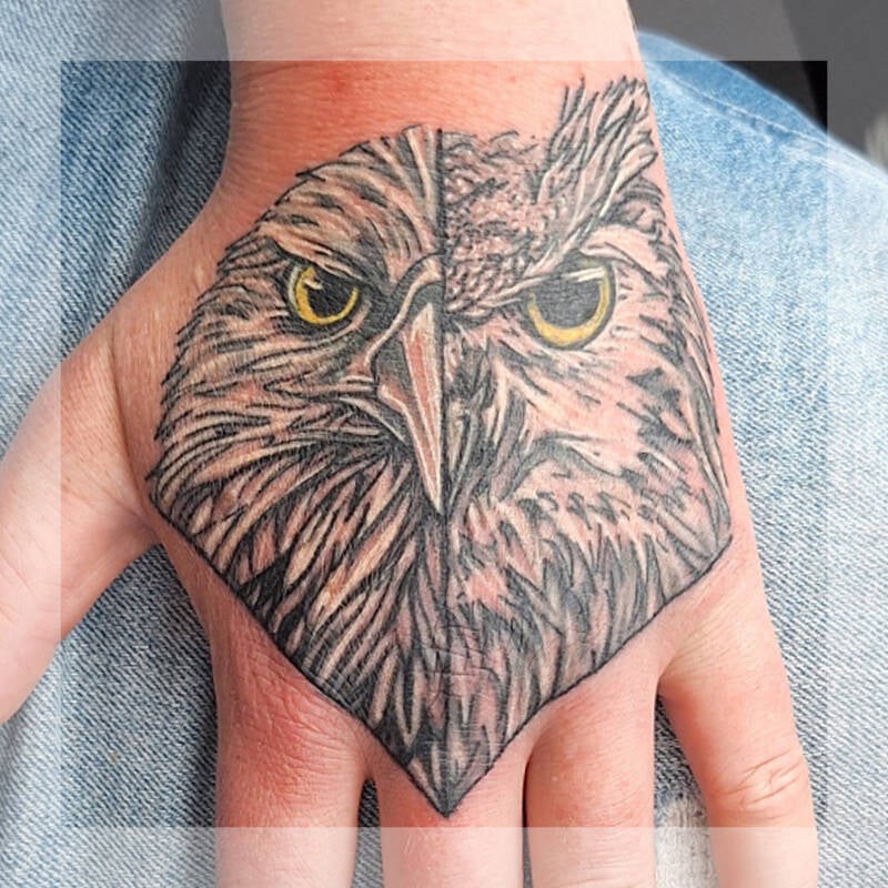 own hand tattoo