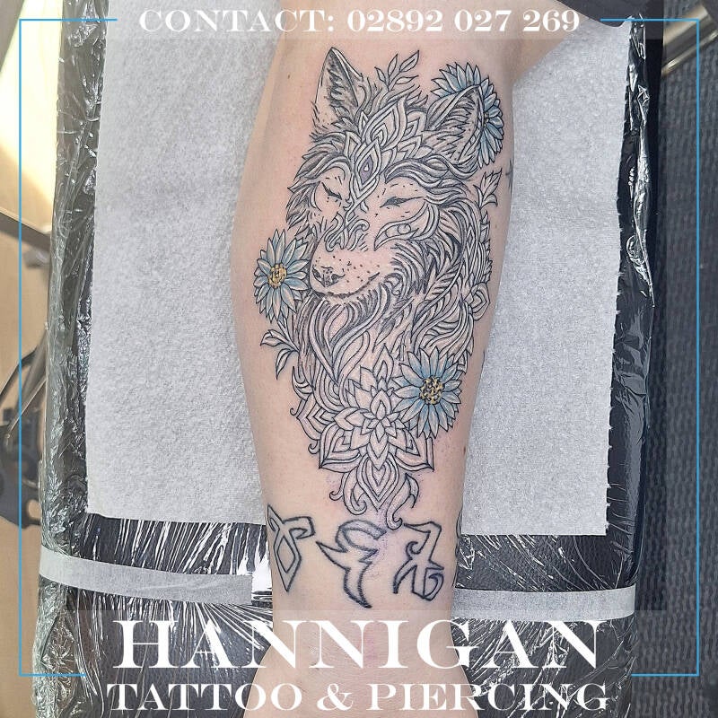 wolf arm tattoo