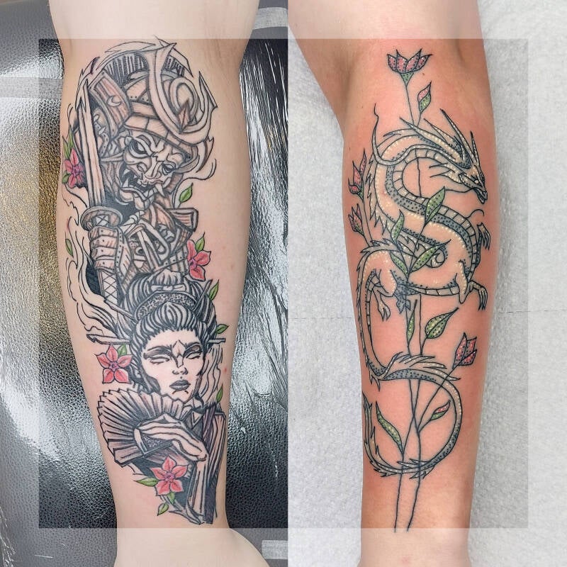 large linework, japanese tattoo