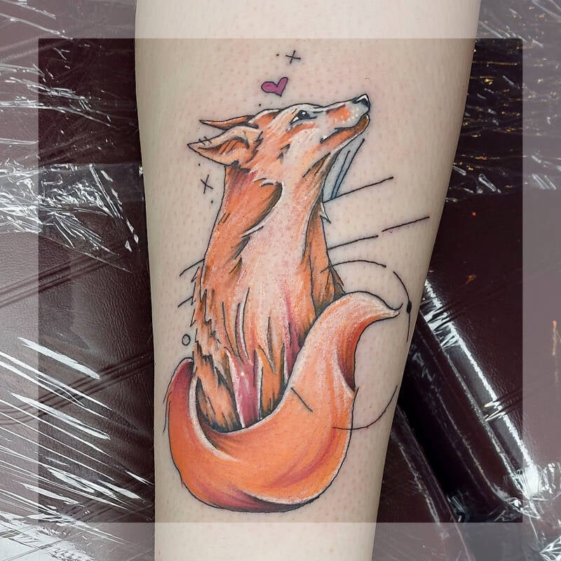 fox leg tattoo