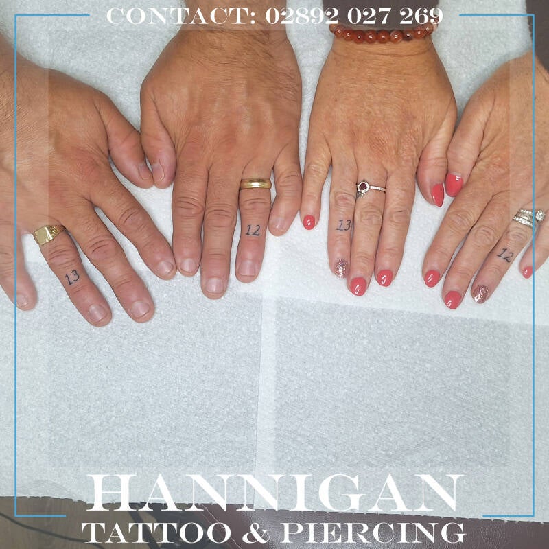 finger number tattoos